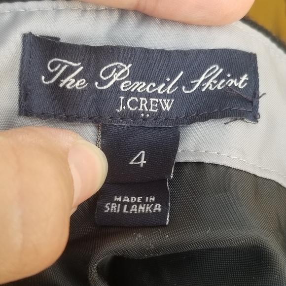 J. Crew Factory The Pencil Skirt black double-serge wool size 4 - Picture 4 of 6